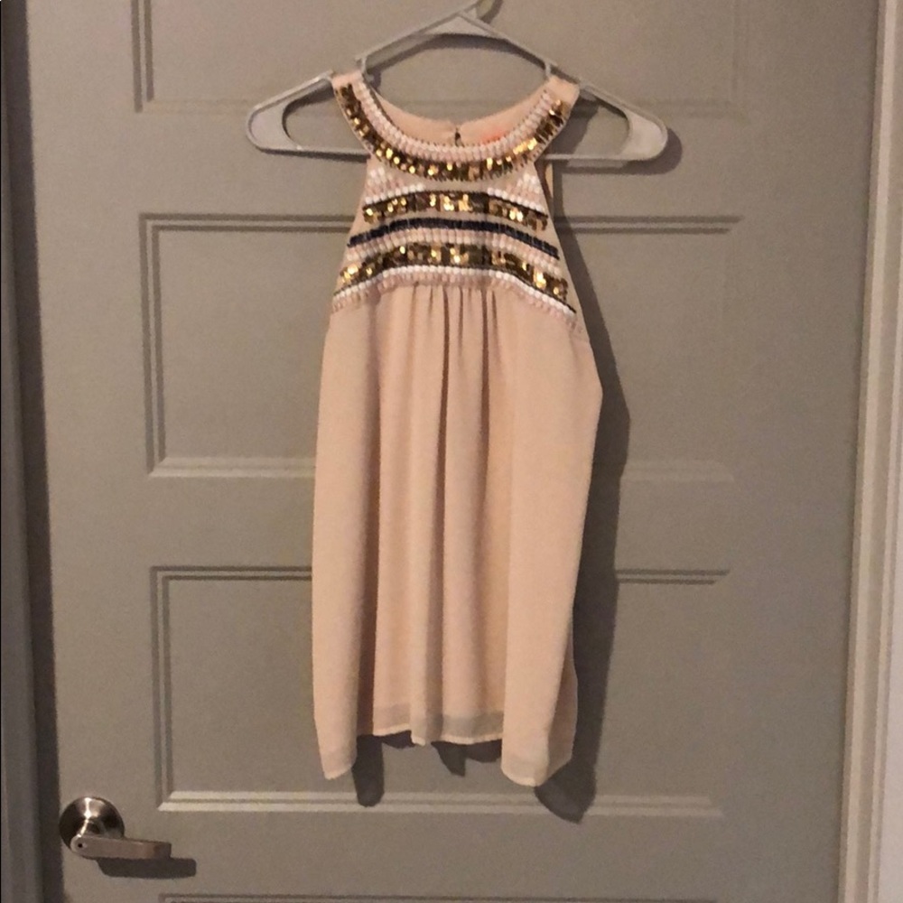 embellished halter top